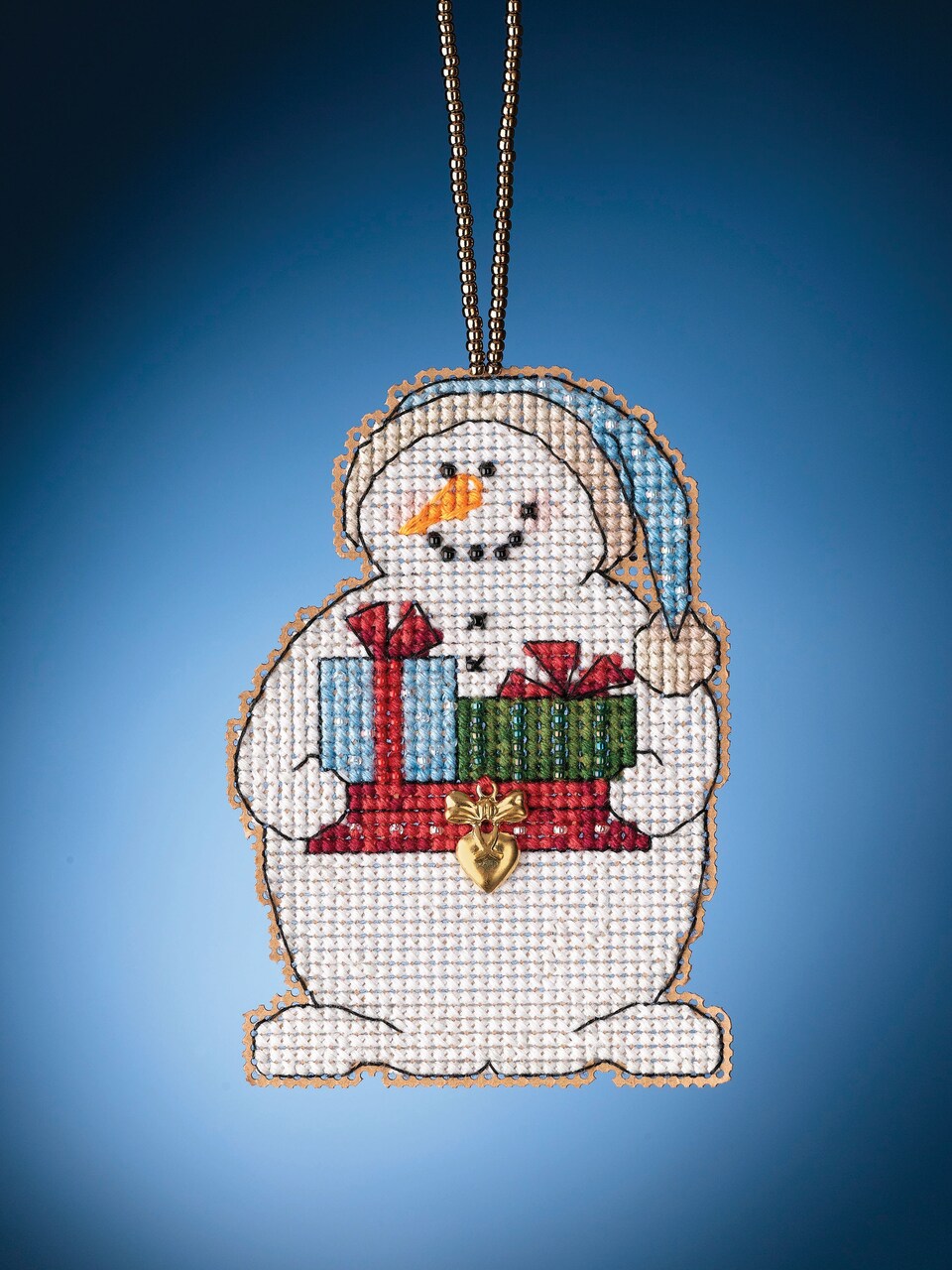 Mill Hill Counted Cross Stitch Ornament Kit 2.5X3.5-Giving Snowman (14  Count)